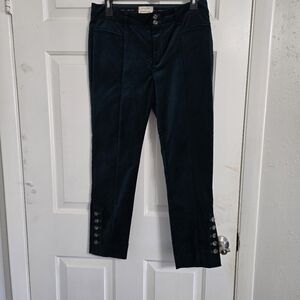 Anthropologie dark green velvet pants size 4 -C7